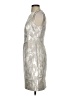 Trina Turk 100% Polyester Metallic Silver Cocktail Dress Size 4 - photo 5