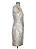 Trina Turk 100% Polyester Metallic Silver Cocktail Dress Size 4 - photo 4