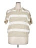 Gilli Stripes Tan Ivory Pullover Sweater Size 2X - photo 1