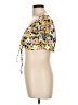 New Look 100% Rayon Yellow Short Sleeve Blouse Size L - photo 5