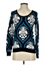 Yuka 100% Cotton Paisley Blue Pullover Sweater Size Sm (T1) - photo 1
