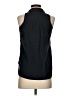 Ann Taylor Black Sleeveless Button-Down Shirt Size 0 - photo 2