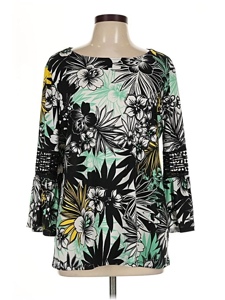 Pre-owned Ruby Rd. 3/4 Sleeve Blouse In Green