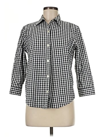 Lauren by Ralph Lauren 3/4 Sleeve Button-Down Shirt (view 1)