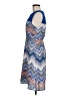 BCBGMAXAZRIA 100% Polyester Chevron-herringbone Blue Cocktail Dress Size 6 - photo 5