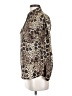 LINE Animal Print Brown Long Sleeve Blouse Size XS - photo 5