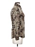 LINE Animal Print Brown Long Sleeve Blouse Size XS - photo 4