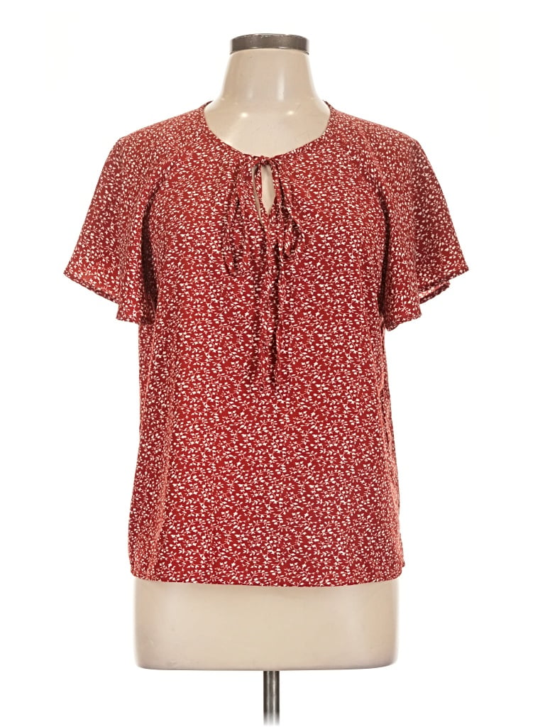 Pre-owned Shein Short Sleeve T-shirt In Red