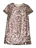 Gap 100% Polyester Metallic Silver Pink Dress Size 14 - 15 - photo 1