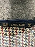 Zara Basic Houndstooth Brown Long Sleeve Blouse Size XS - photo 7