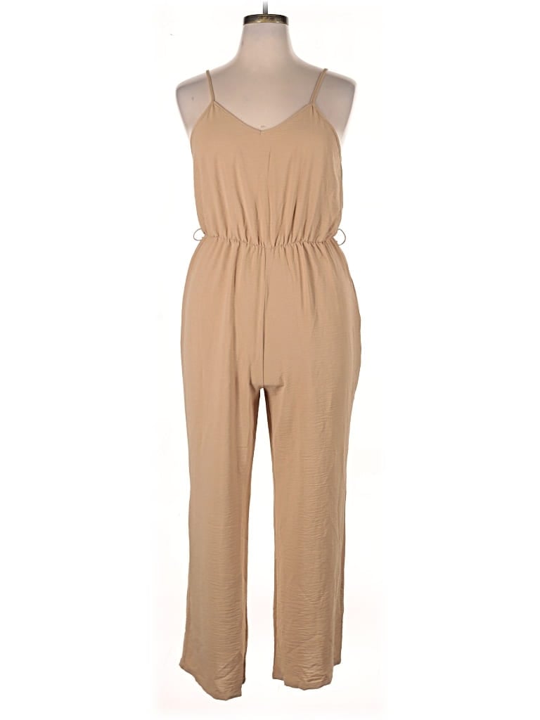 Pre-owned Unbranded Jumpsuit In Tan