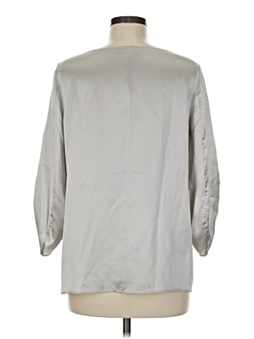 Lafayette 148 New York 3/4 Sleeve Silk Top (view 2)