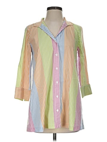 Sara Campbell 3/4 Sleeve Button-Down Shirt (view 1)