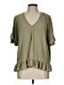 Very J Green Short Sleeve Blouse Size L - photo 1