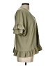 Very J Green Short Sleeve Blouse Size L - photo 4