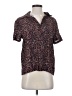 Solid & Striped Animal Print Brown Short Sleeve Blouse Size XS - photo 1