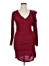 Unbranded 100% Polyester Burgundy Cocktail Dress Size XL - photo 1