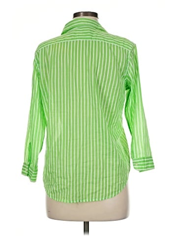 Lauren by Ralph Lauren 3/4 Sleeve Button-Down Shirt (view 2)
