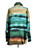 Bailey 44 100% Polyester Tie-dye Teal Long Sleeve Blouse Size L - photo 2