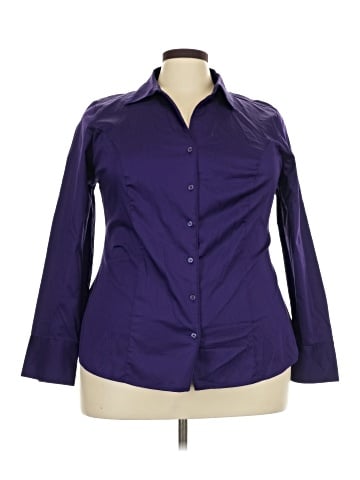 Lane Bryant 3/4 Sleeve Button-Down Shirt (view 1)