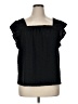 Maison Jules Black Short Sleeve Blouse Size XL - photo 1