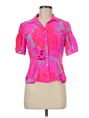 Nanette Lepore Short Sleeve Silk Top (view 1)