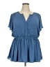 Torrid 100% Polyester Blue Short Sleeve Blouse Size 2X Plus (2) - photo 1