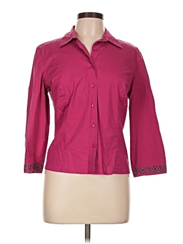 Ann Taylor 3/4 Sleeve Button-Down Shirt (view 1)