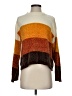Volcom 100% Recycled Polyester Color Block Stripes Brown Pullover Sweater Size XS - photo 1