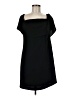 Charles Henry Solid Black Cocktail Dress Size S - photo 1