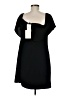 Charles Henry Solid Black Cocktail Dress Size S - photo 2