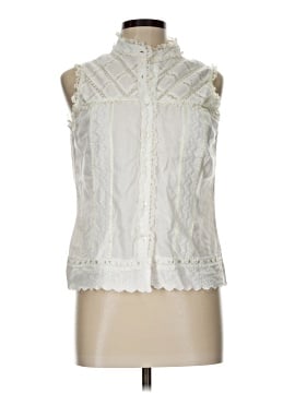 Zara Basic Sleeveless Button Down Shirt