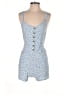 No Boundaries 100% Polyester Hearts Blue Romper Size S - photo 1