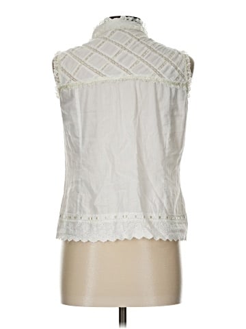 Zara Basic Sleeveless Button-Down Shirt (view 2)