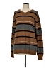 Oscar De La Renta Stripes Brown Pullover Sweater Size M - photo 1