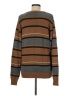 Oscar De La Renta Stripes Brown Pullover Sweater Size M - photo 2