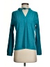 Beyond Yoga 100% Polyester Teal Long Sleeve Polo Size XS - photo 1
