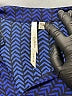 Bellatrix 100% Polyester Chevron-herringbone Blue Long Sleeve Blouse Size XS - photo 7