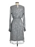 Unbranded 100% Polyester Stars Silver Cocktail Dress Size L - photo 2
