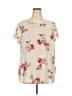Torrid Floral Ivory Short Sleeve Blouse Size 2X Plus (2) - photo 1