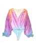 Flying Tomato 100% Polyester Color Block Purple 3/4 Sleeve Blouse Size XS - photo 1
