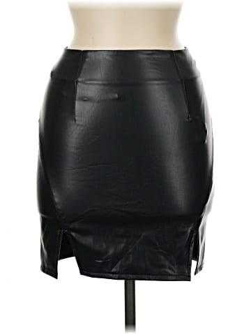 Akira Faux Leather Skirt (view 1)