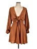 Saints + Secrets 100% Polyester Brown Casual Dress Size L - photo 1