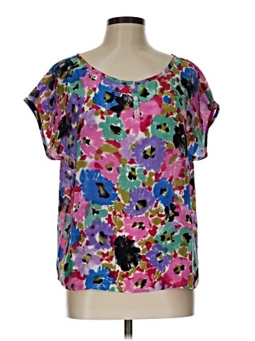 BDG Short Sleeve Silk Top (view 1)