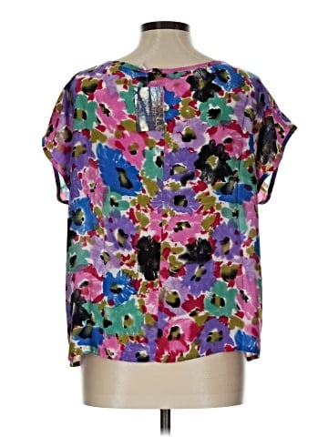 BDG Short Sleeve Silk Top (view 2)