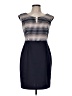 db established 1962 Houndstooth Blue Cocktail Dress Size 6 Petite - photo 1