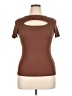Shein Brown Short Sleeve Top Size XL - photo 1