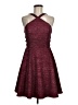 Xscape 100% Polyester Tweed Burgundy Cocktail Dress Size 8 - photo 1