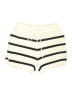 Shein 100% Acrylic Stripes Ivory Shorts Size 4 - photo 1