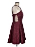 Xscape 100% Polyester Tweed Burgundy Cocktail Dress Size 8 - photo 4